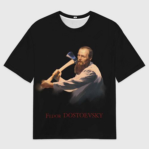 Мужская футболка оверсайз Фёдор Достоевский / 3D-принт – фото 1