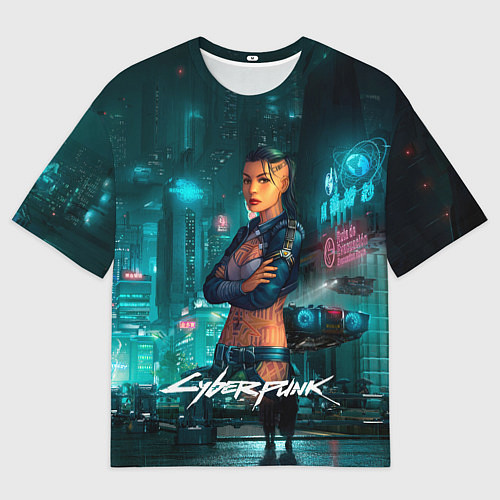 Мужская футболка оверсайз Vi cyberpunk2077 Ви / 3D-принт – фото 1