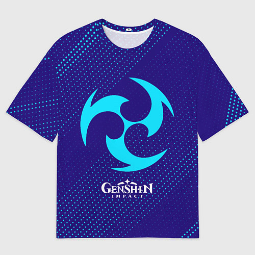 Мужская футболка оверсайз ГЕНШИН ИМПАКТ - ЭЛЕКТРО Абстракция / 3D-принт – фото 1