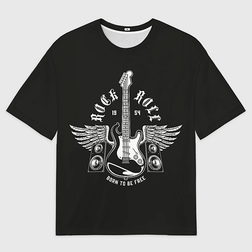 Мужская футболка оверсайз Born free / 3D-принт – фото 1