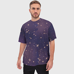 Футболка оверсайз мужская Звездное ночное небо Галактика Космос, цвет: 3D-принт — фото 2