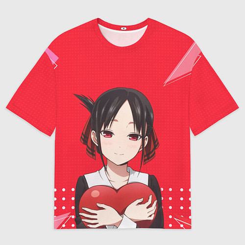 Мужская футболка оверсайз Kaguya Heart / 3D-принт – фото 1