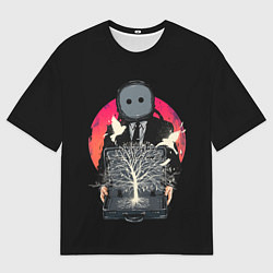 Мужская футболка оверсайз Рассвет Нового Мира