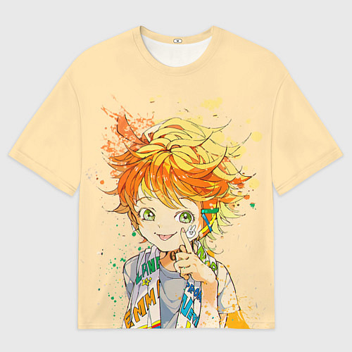 Мужская футболка оверсайз Позитивная Эмма / 3D-принт – фото 1