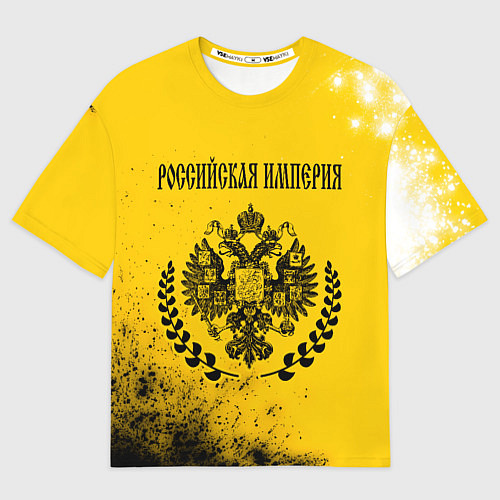 Мужская футболка оверсайз РОССИЙСКАЯ ИМПЕРИЯ - ГЕРБ Арт / 3D-принт – фото 1