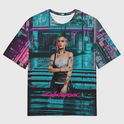 Футболка оверсайз мужская Джуди сyberpunk2077, цвет: 3D-принт