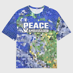Футболка оверсайз мужская Peace Ambassador Посол мира, цвет: 3D-принт