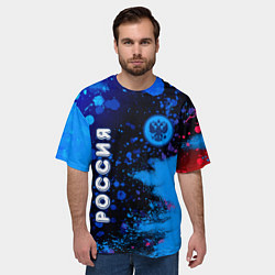 Футболка оверсайз мужская РОССИЯ - ГЕРБ - Арт 6, цвет: 3D-принт — фото 2