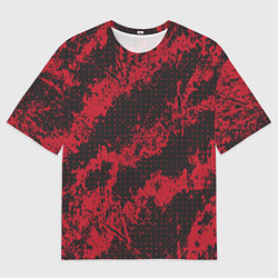 Мужская футболка оверсайз КРАСНАЯ ГРЯЗЬ RED GRUNGE