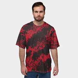 Футболка оверсайз мужская КРАСНАЯ ГРЯЗЬ RED GRUNGE, цвет: 3D-принт — фото 2