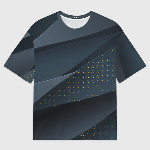 Мужская футболка оверсайз Абстракция с темным фоном / 3D-принт – фото 1