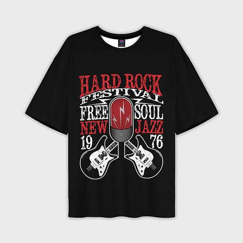Мужская футболка оверсайз HARD ROCK FESTIVAL / 3D-принт – фото 1