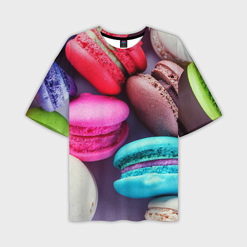 Мужская футболка оверсайз Colorful Macaroons / 3D-принт – фото 1