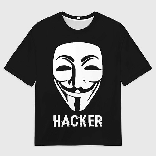 Мужская футболка оверсайз HACKER Маска V / 3D-принт – фото 1
