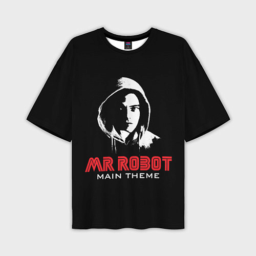 Мужская футболка оверсайз MR ROBOT Хакер / 3D-принт – фото 1