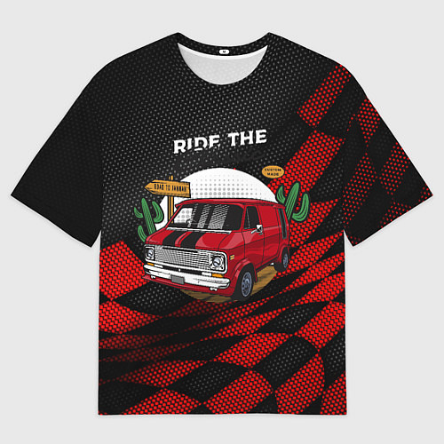 Мужская футболка оверсайз Путешествие на авто / 3D-принт – фото 1