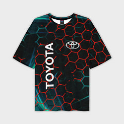 Футболка оверсайз мужская Toyota соты, цвет: 3D-принт