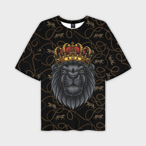 Мужская футболка оверсайз Король лев Black / 3D-принт – фото 1