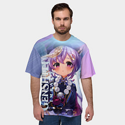 Футболка оверсайз мужская Геншин Ци-Ци, цвет: 3D-принт — фото 2