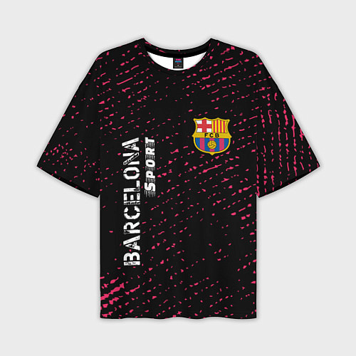 Мужская футболка оверсайз БАРСЕЛОНА Barcelona Sport - Потертости / 3D-принт – фото 1