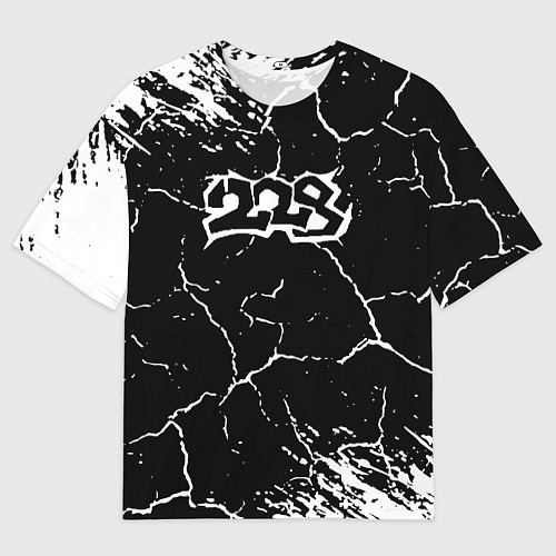 Мужская футболка оверсайз 228 rap трещины / 3D-принт – фото 1