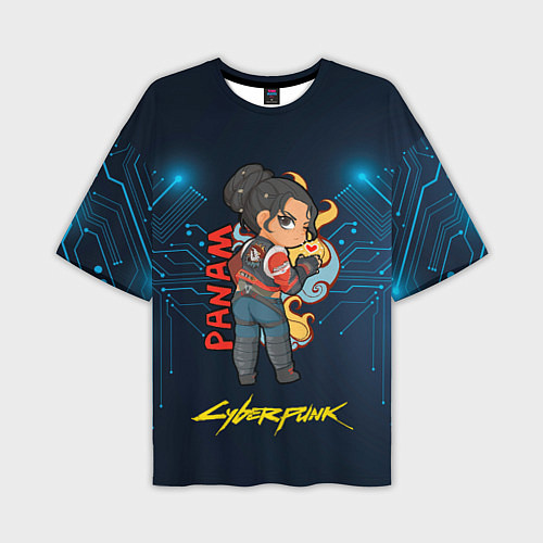 Мужская футболка оверсайз Маленькая Panam Панам cyberpunk2077 / 3D-принт – фото 1
