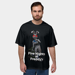 Футболка оверсайз мужская Five Nights at Freddys: Security Breach - кролик В, цвет: 3D-принт — фото 2