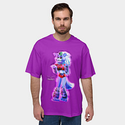 Футболка оверсайз мужская Five Nights at Freddys: Security Breach Волчица Ро, цвет: 3D-принт — фото 2