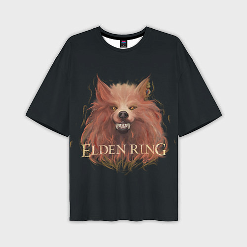 Мужская футболка оверсайз Алый волк из Elden Ring / 3D-принт – фото 1