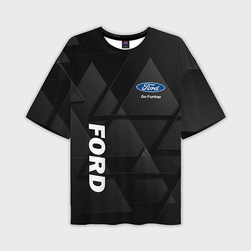 Мужская футболка оверсайз Ford Форд Треугольники / 3D-принт – фото 1