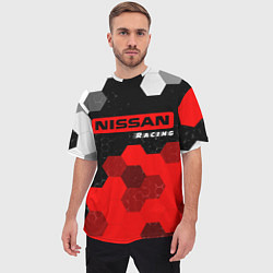 Футболка оверсайз мужская НИССАН Racing Графика, цвет: 3D-принт — фото 2