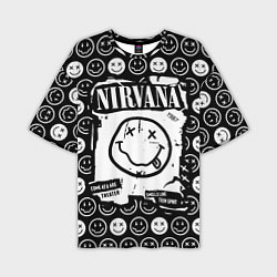 Мужская футболка оверсайз NIRVANA символика