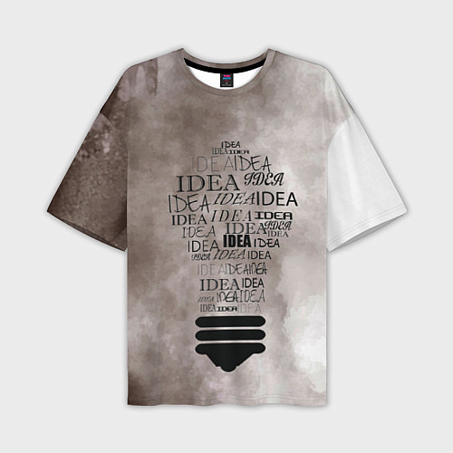 Мужская футболка оверсайз Idea! / 3D-принт – фото 1