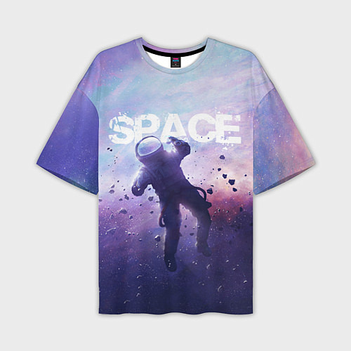 Мужская футболка оверсайз Space walk / 3D-принт – фото 1