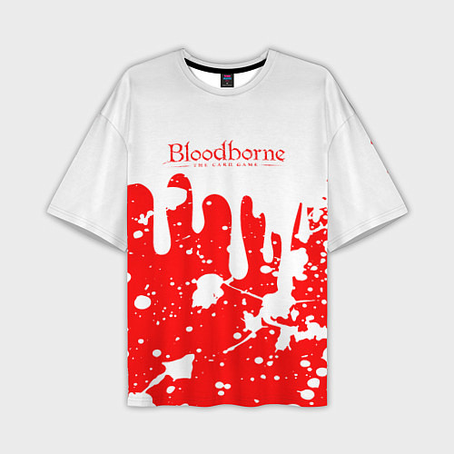 Мужская футболка оверсайз BLOODBORNE брызги / 3D-принт – фото 1