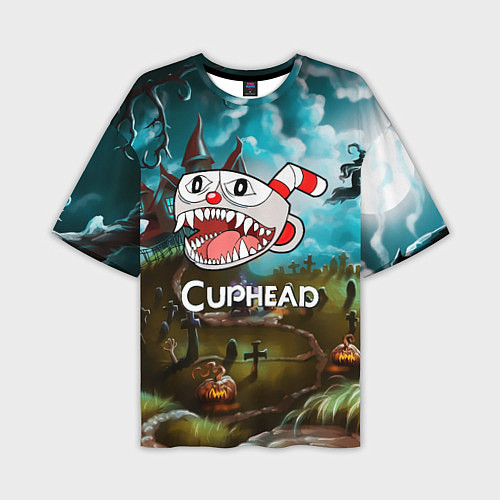 Мужская футболка оверсайз Cuphead Zombie / 3D-принт – фото 1