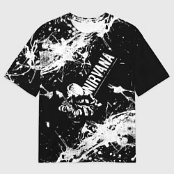 Мужская футболка оверсайз NIRVANA краска