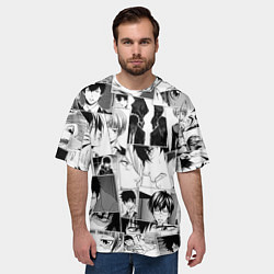 Футболка оверсайз мужская Psycho Pass pattern, цвет: 3D-принт — фото 2