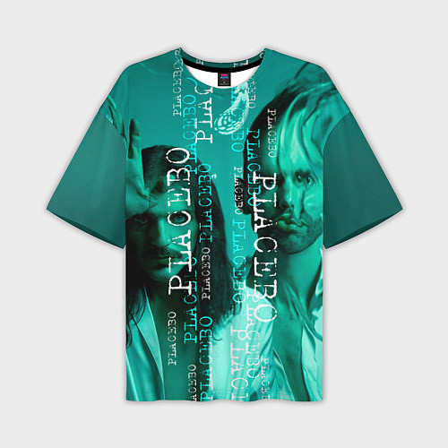 Мужская футболка оверсайз Placebo - turquoise / 3D-принт – фото 1