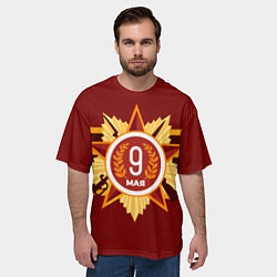 Футболка оверсайз мужская День Победы Звезда, цвет: 3D-принт — фото 2