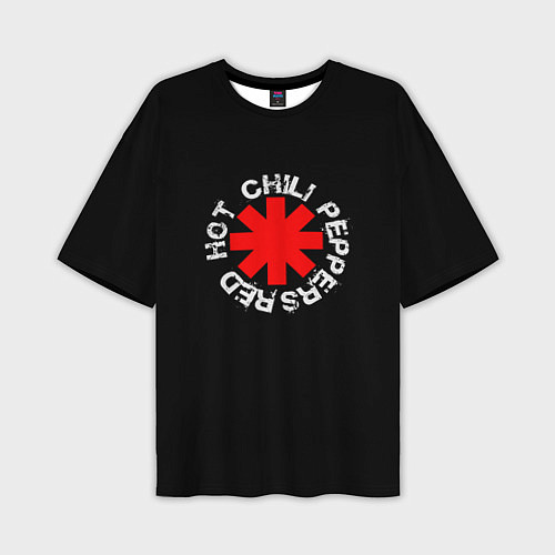 Мужская футболка оверсайз Red Hot Chili Peppers Rough Logo / 3D-принт – фото 1