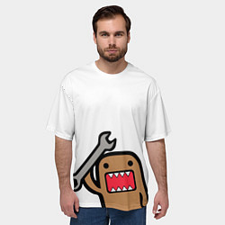 Футболка оверсайз мужская Domo-Kun с инструментом, цвет: 3D-принт — фото 2
