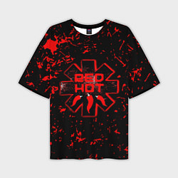 Мужская футболка оверсайз Red Hot Chili Peppers, лого