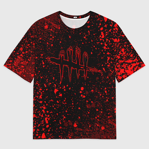 Мужская футболка оверсайз Dead by daylight брызги / 3D-принт – фото 1