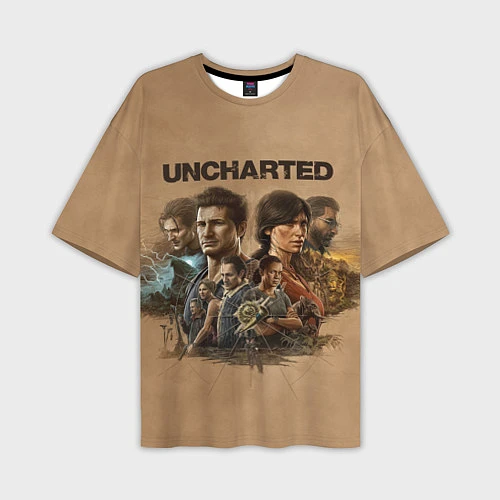 Мужская футболка оверсайз Uncharted Анчартед / 3D-принт – фото 1