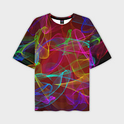 Мужская футболка оверсайз Color neon pattern Vanguard