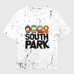 Футболка оверсайз мужская Южный парк мультфильм - персонажи South Park, цвет: 3D-принт