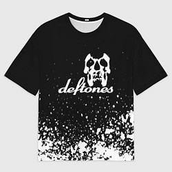 Мужская футболка оверсайз Deftones - череп