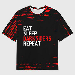 Мужская футболка оверсайз Eat Sleep Darksiders Repeat Краска