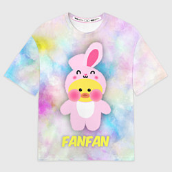 Футболка оверсайз мужская Уточка Lalafanfan Костюм зайчика, цвет: 3D-принт